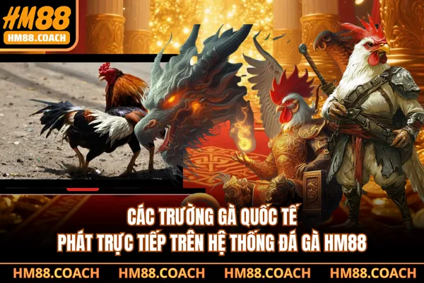 Các trường gà quốc tế phát trực tiếp trên hệ thống đá gà HM88 Các trường gà quốc tế phát trực tiếp trên hệ thống đá gà HM88
